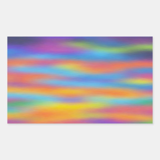 Sticker Rectangulaire Abstrait Desert Sunset Sky Artwork (Devant)