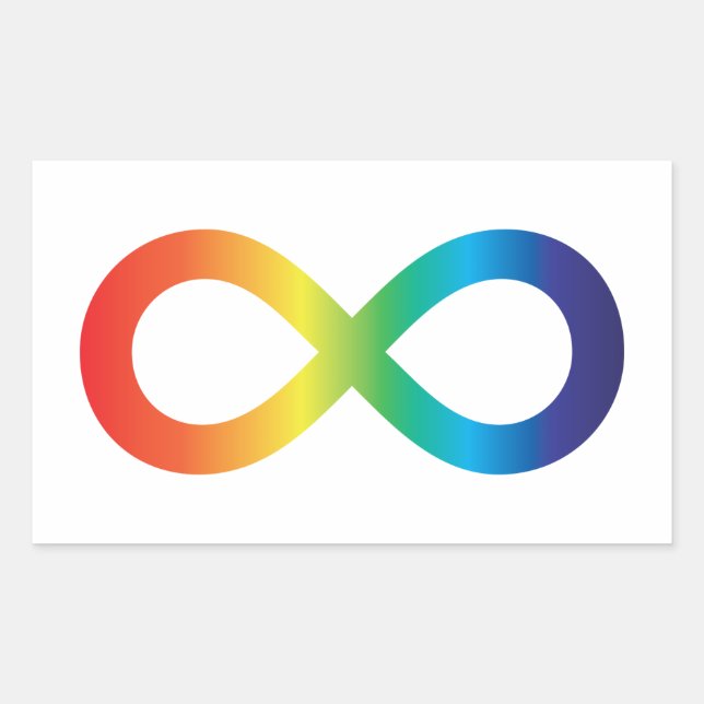 Sticker Rectangulaire Acceptation de la Sensibilisation sur l'autisme de (Devant)