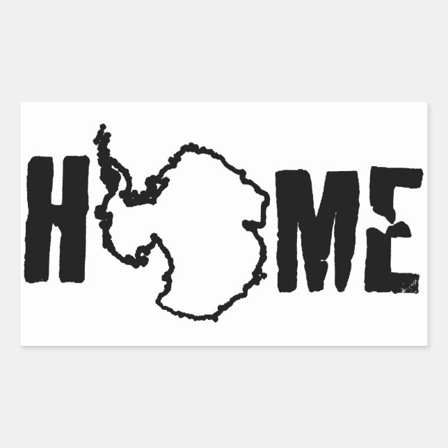 Sticker Rectangulaire Accueil - Antarctique (Devant)