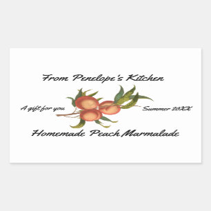Sticker Rectangulaire Accueil Pêche à la canne Marmalade Votre nom Étiqu
