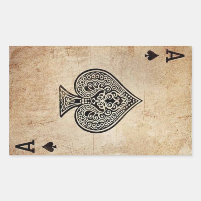 Sticker Rectangulaire Ace of Spades (Devant)
