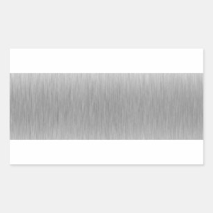 Sticker Rectangulaire Acier inoxydable d'aluminium brossé Texté