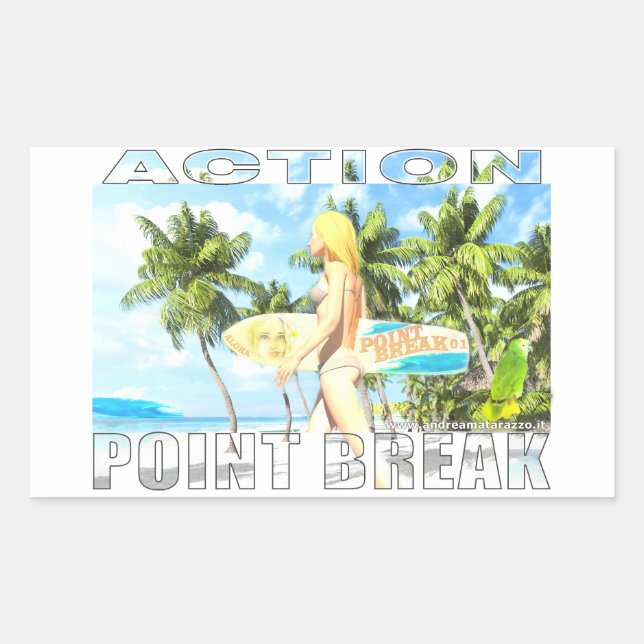 Sticker Rectangulaire Action - Point Break 01 (Devant)
