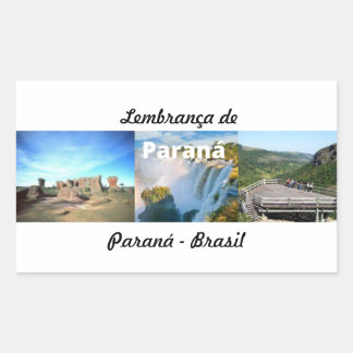 Sticker Rectangulaire Adesivo lembrança de Paraná Brasil