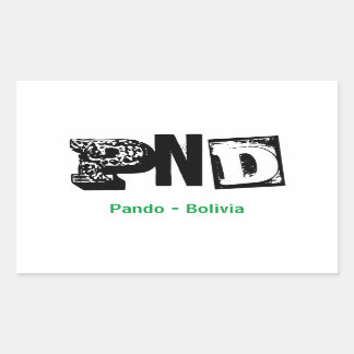 Sticker Rectangulaire Adesivo PND Pando Bolivia