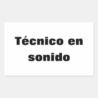 Sticker Rectangulaire Adesivo técnico en sonido