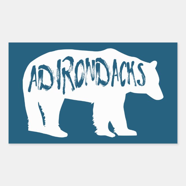 Sticker Rectangulaire Adirondacks Bear (Devant)