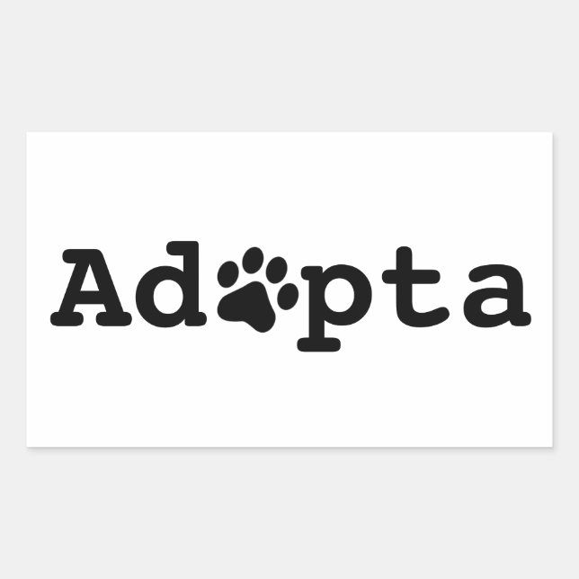 Sticker Rectangulaire Adopta (Devant)