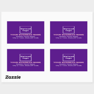 Sticker Rectangulaire Adresse de l'entreprise sur l'autocollant Rectangl