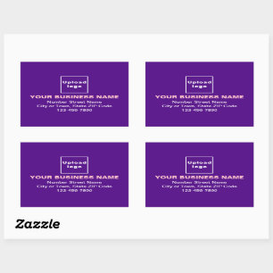 Sticker Rectangulaire Adresse professionnelle et numéro de téléphone sur
