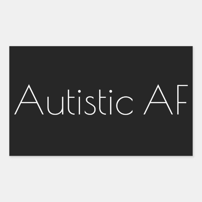 Sticker Rectangulaire AF autistique (Devant)