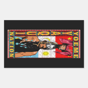Sticker Rectangulaire Affiche d'autocollant de danseur de cerfs communs