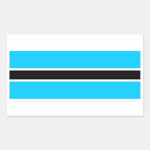 Sticker Rectangulaire Afrique : Drapeau du Botswana