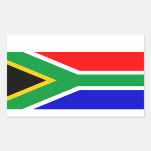 Sticker Rectangulaire Afrique du Sud : Drapeau de l'Afrique du Sud