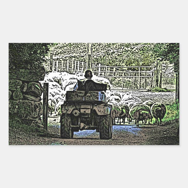 STICKER RECTANGULAIRE AGRICULTURE (Devant)
