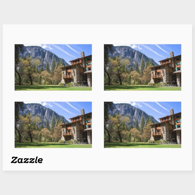 Sticker Rectangulaire Ahwahnee Photographie (Feuille)
