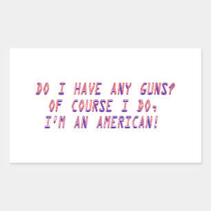 Sticker Rectangulaire Ai-je des armes ?