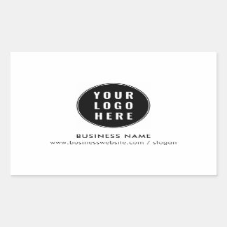Sticker Rectangulaire Ajouter Logo d'entreprise minimaliste promotion d'