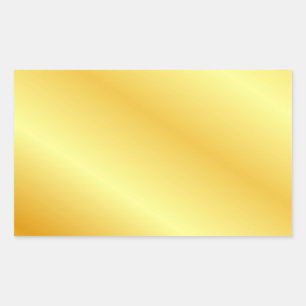 Sticker Rectangulaire Ajouter un texte Monogramme Élégant aspect métalli