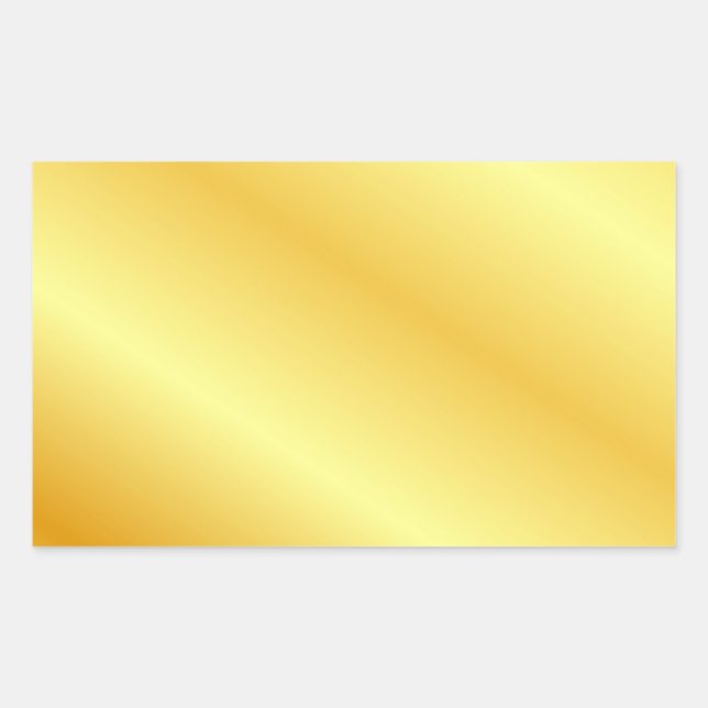 Sticker Rectangulaire Ajouter un texte monogramme élégant métallisé faux (Devant)