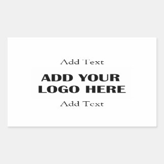 Sticker Rectangulaire Ajoutez votre logo et vos informations d'entrepris