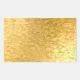 Sticker Rectangulaire Ajoutez Votre Texte Cœurs Dorés Élégant Modèle Vie