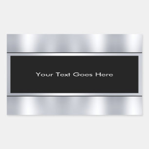 Sticker Rectangulaire Ajoutez Votre Texte Modèle Vierge Personnalisé Noi