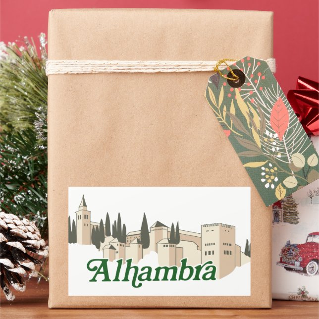 Sticker Rectangulaire Alhambra (vacances)