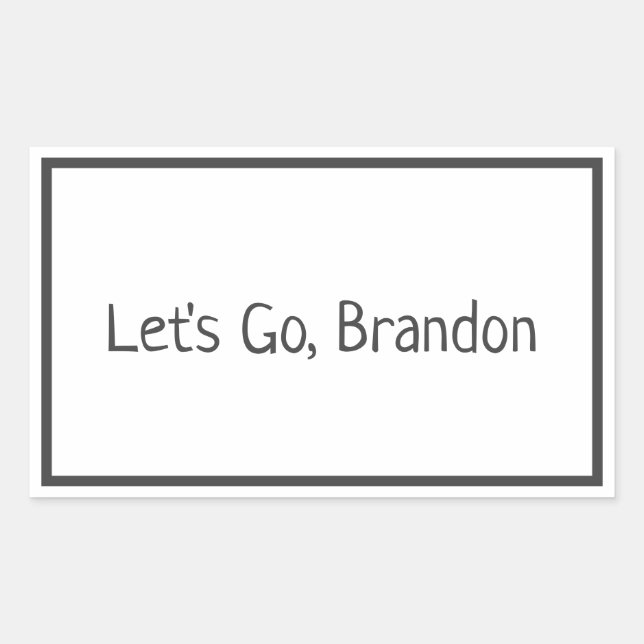 Sticker Rectangulaire Allez, Brandon Biden (Devant)