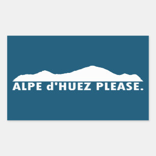 Sticker Rectangulaire Alpe d'Huez France S'il vous plaît