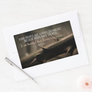 Sticker Rectangulaire Alphonse Karr Citation Inspirationnelle "Roses & é