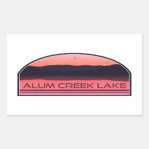 Sticker Rectangulaire Alum Creek Lake Ohio Red Sunrise