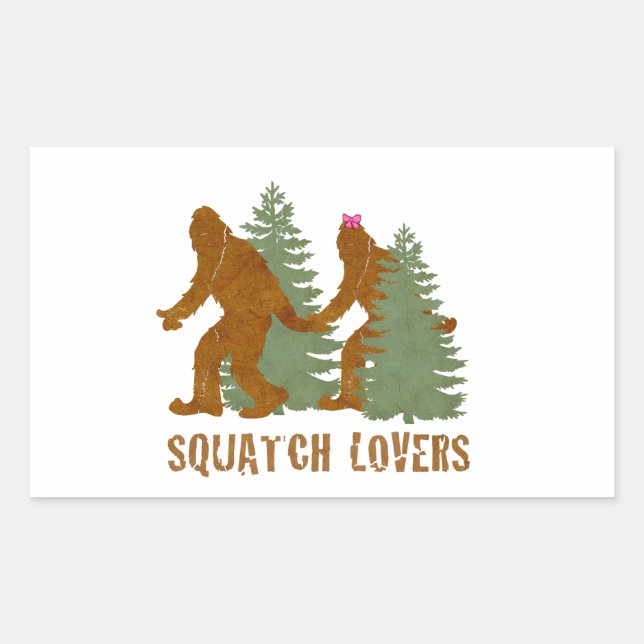 Sticker Rectangulaire Amateurs de squatch (Devant)