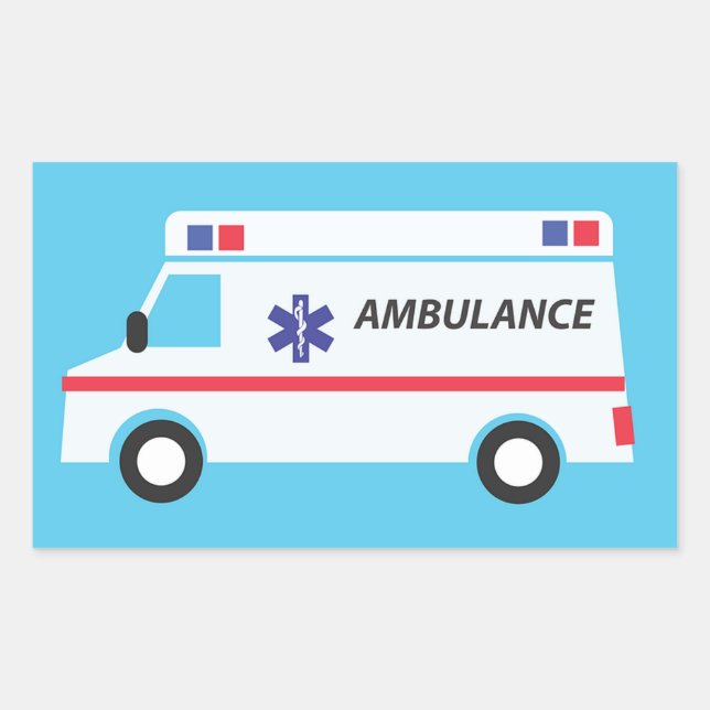 Sticker Rectangulaire Ambulance (Devant)