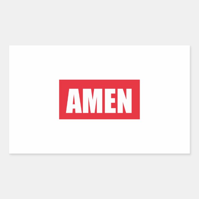 Sticker Rectangulaire Amen (Devant)
