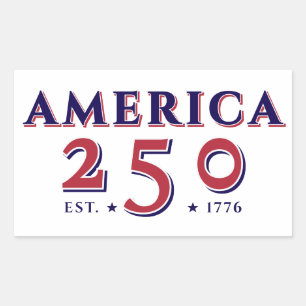Sticker Rectangulaire America 250 États-Unis Patriotic Keepsaké cadeau