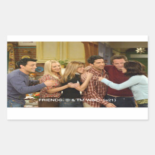 Sticker Rectangulaire AMIS™   Cast Thanksgiving Group Hug