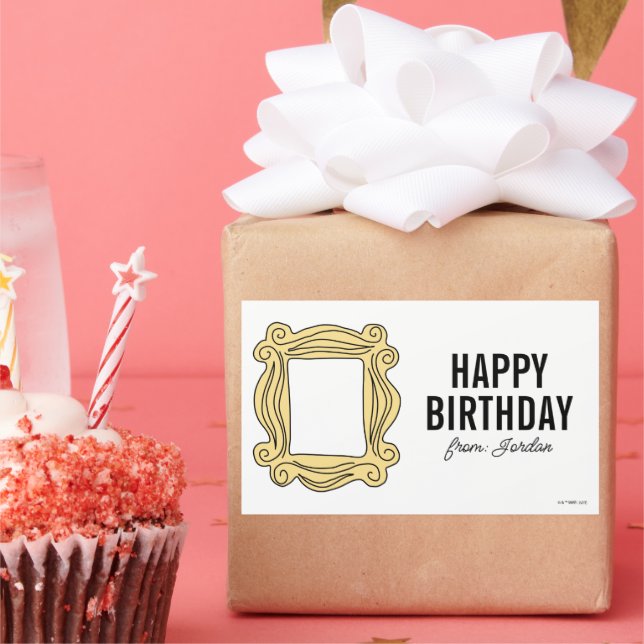 Sticker Rectangulaire AMIS™ | Trame de trou | Balise cadeau d'anniversai (Fête)