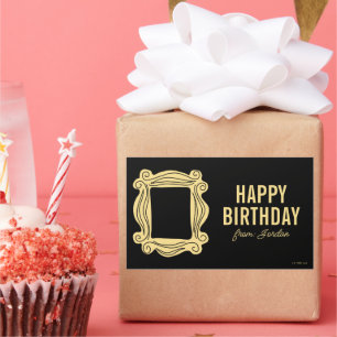 Sticker Rectangulaire AMIS™   Trame de trou   Balise cadeau d'anniversai