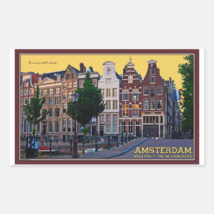 Sticker Rectangulaire Amsterdam-Keizersgracht Centrum
