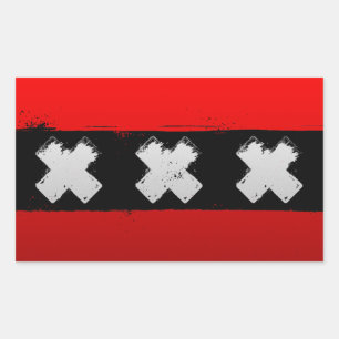 Sticker Rectangulaire Amsterdam urbaine