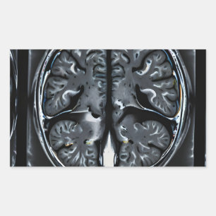 Sticker Rectangulaire Analyse cérébrale par IRM