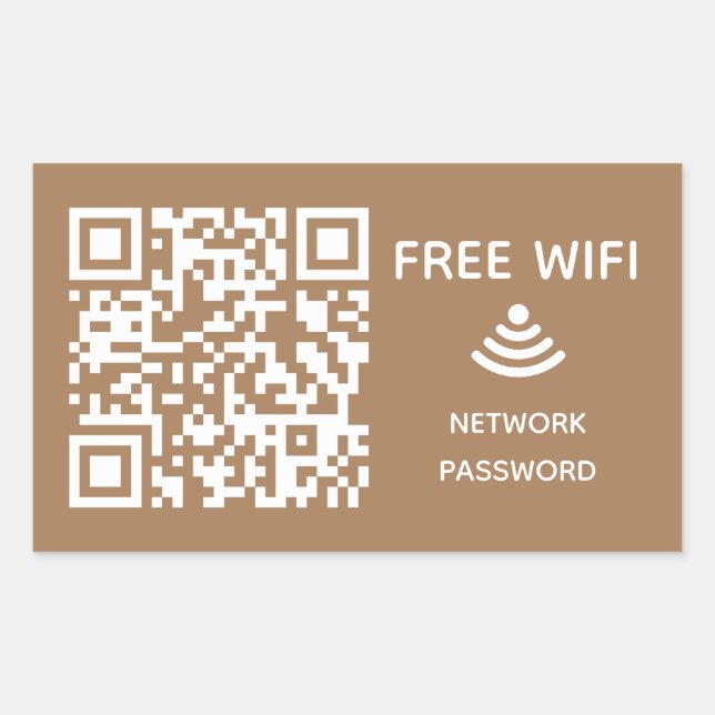 Sticker Rectangulaire Analyser pour connecter Free Wifi Business qr code (Devant)