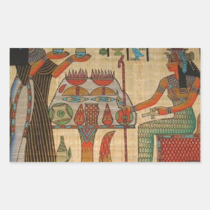 STICKER RECTANGULAIRE ANCIENNE EGYPTE MUR MURAL