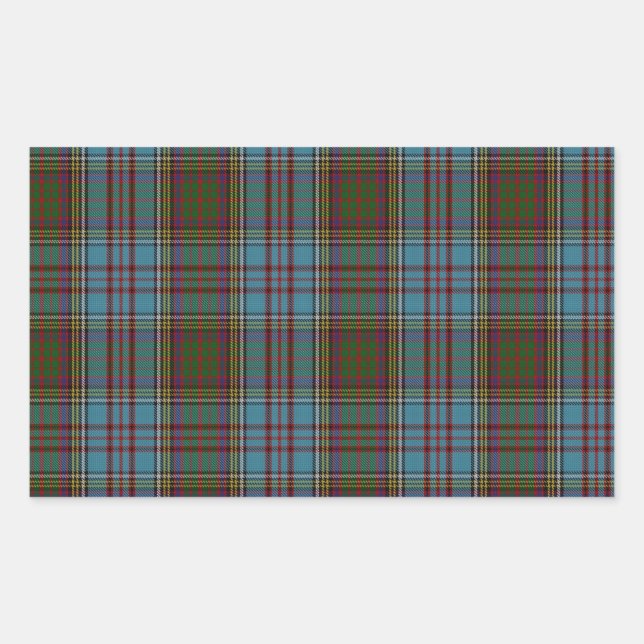 Sticker Rectangulaire Anderson Clan Family Tartan (Devant)