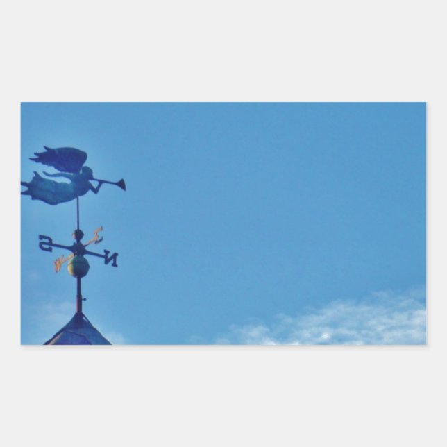 STICKER RECTANGULAIRE ANGEL BLOWING HORN (Devant)