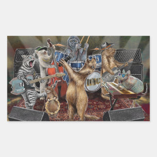Sticker Rectangulaire Animalz Band Animal Musicians