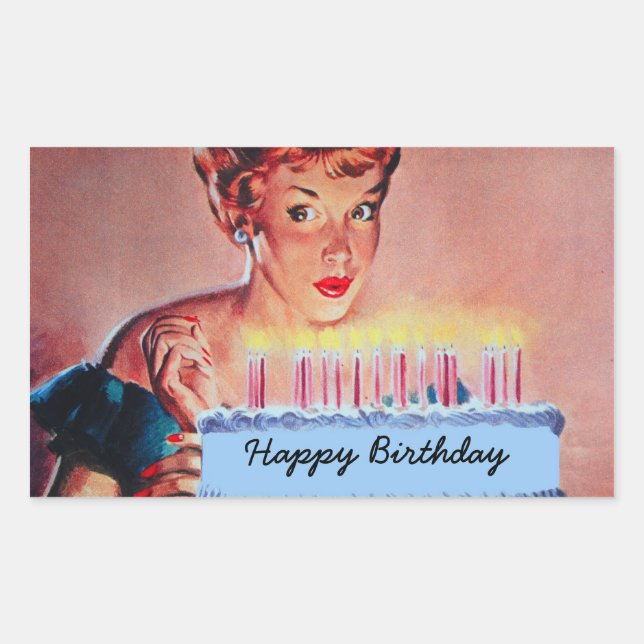 Sticker Rectangulaire Anniversaire des années 1950 (Devant)