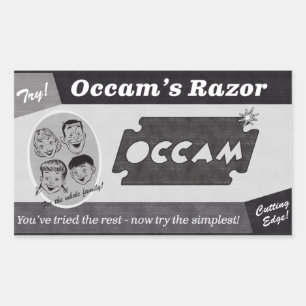 Sticker Rectangulaire Annonce Vintage Razor d'Occam