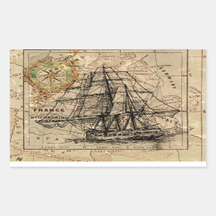 Sticker Rectangulaire Antique Old General France
